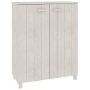 vidaXL Skoskap HAMAR hvit 85x40x108 cm heltre furu