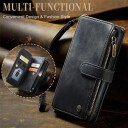 iPhone 15 Caseme C30 Multifunksjonell Lommebok-deksel Svart