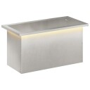vidaXL Hageplantekasse med LED Sølv 30 x 60 x 30 cm Rustfritt stål