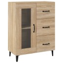 vidaXL Skjenk sonoma eik 69,5x34x90 cm konstruert tre