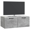  Vegghengt TV skap Betonggrå 78,5 x 41 x 30 cm Konstruert tre