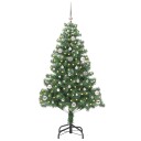  Juletre med 150 LED med stativ grønn 150 cm PVC