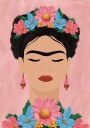 Frida Kahlo floral portrait Plakat Plakat / 50x70cm