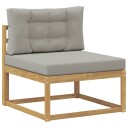 vidaXL Ute Midt Sofa Polyester Hvit