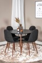 Venture Home   Spisegruppe Plaza med 4 stk stoler Polar   Svart
