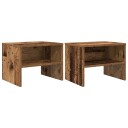  Nattbordskap 2 pcs Gammelt tre 40 x 30 x 30 cm Konstruert tre