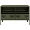  TV-benk olivengrønn 68x39x43,5 cm kaldvalset stål 8721102930775