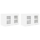  Hengende skap Riga 2 pcs Hvit 60 x 31 x 40 cm Konstruert tre