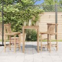 vidaXL Barstoler 2 stk bambus