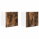  Hengende skap Riga 2 pcs Røkt eik og hvit 40 x 31 x 40 cm