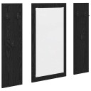  Vegghengt kleshenger Svart eik 96 x 1.5 x 90 cm Konstruert tre