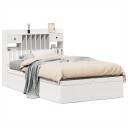  Sengeramme uten madrass hvit 135x190 cm heltre furu 8721158622976
