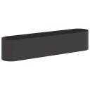 vidaXL Hevet Hagebed Svart 200 x 40 x 40 cm