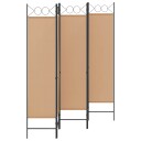vidaXL 5-panel romdeler Beige 200 x 180 cm Stoff