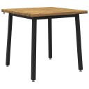 vidaXL 90 x 90 x 75 cm Solid akasietre Hvit og svart Torget