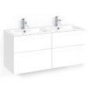 Macro Design Crown Servantskap Skuff - med Light 14 Servant 120cm Dobbel Hvit / Frame