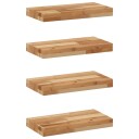 vidaXL Flytende hyller 4 stk 40x20x4 cm oljebehandlet heltre akasie