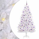 vidaXL Kunstig sammensatt juletre med 300 LED Hvit 210 cm PVC og stål