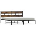  Sengeramme i metall uten madrass røkt eik 200x200 cm 8721158376497