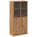  Highboard med dører artisan eik 68x37x142 cm konstruert tre 8721158602299