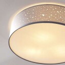 Lindby Taklampe Umma, direkte i taket, grå