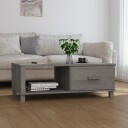 vidaXL Salongbord lysegrå 100x55x35 cm heltre furu