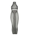 Leg Avenue Svart Lang Nettingkjole M/ Åpen Rygg One Size
