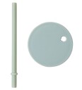 Design Letters sugerør med lokk Grønn