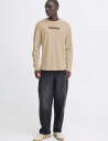 Blend Bhkemuel Graphic L/S Tee   Beige   XXL