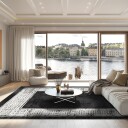 Wilton teppe   Tilos sort/hvit Størrelse: 200 x 280 cm