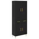  Høyskap Veggmontert Svart Eik 69,5 x 34 x 180 cm Konstruert tre