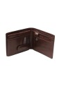 Nord Leather Dollar herre skinn lommebok 9 kort/ myntlomme Brun