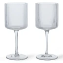 Ferm Living Ripple Hvitvinsglass 2 pakning   Clear