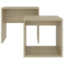 vidaXL Salongbordsett sonoma eik 48x30x45 cm sponplate