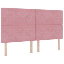  sengegavl krystallknapp tuftet rosa 180 cm fløyel