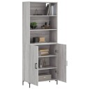 vidaXL Highboard grå sonoma 69,5x34x180 cm konstruert tre 8720845926267