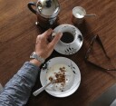 Royal Copenhagen Sort Mega Riflet dessertskål 35 cl