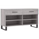 vidaXL Skoskap gr? sonoma 102x35x55 cm konstruert tre