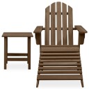 vidaXL Adirondack hagestol med ottoman og bord heltre gran brun