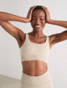 aim´n Beige Ribbed Seamless Bra - Beige - XS