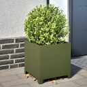 Plantekasse olivengrønn 40x40x40 cm stål