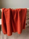 Pledd 100% merino lammeull "orange" Teddy for barn