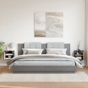 vidaXL Veggskap 2 stk gr? 31,5x30x30 cm heltre furu