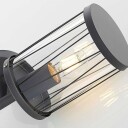 Lindby Yonan utevegglampe, rund, mørkegrå, E27