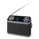 Nedis DAB+ Digitalradio med Bluetooth, 24W, Oppladbar, Klokke med Vekkefunksjon