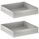 vidaXL Hageblomsterpotte 2 stk. Sølv 100 x 100 x 20 cm Rustfritt stål