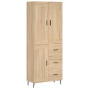  Highboard sonoma eik 69,5x34x180 cm konstruert tre