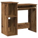  Skrivebord med hyller gammelt tre 84x40x78 cm konstruert tre