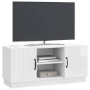  TV skap Høgglans hvit 102 x 34,5 x 47 cm Konstruert tre