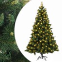 vidaXL Kunstig sammensatt juletre 150 cm 150 LED-lys Varmhvit